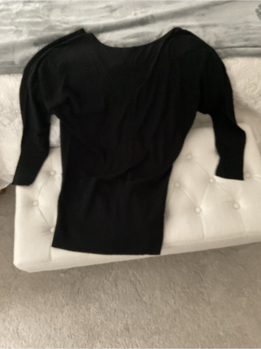 White House Black Market Black Scoop Neck Knit Sweater